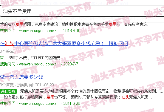 汕头不孕费用